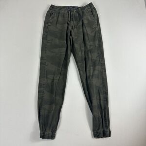 Vintage Abercrombie & Fitch Joggers Pants Women's XS Camo Army Y2K Tapered Green